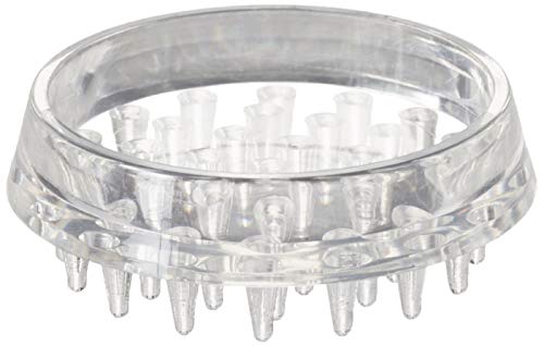 Product Cover Shepherd Hardware, Clear 9081 1-1/2-Inch Spiked Furniture Cup, Plastic, 4-Pack