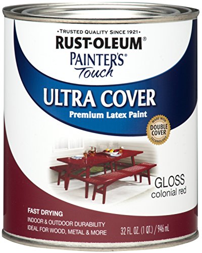 Product Cover Rust-Oleum 1964502 Painters Touch Latex, 1-Quart, Colonial Red