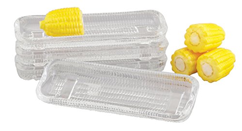 Product Cover HIC Harold Import Co. 43206, Glass, HIC Corn Dishes, Set of 4, 8.5-Inches