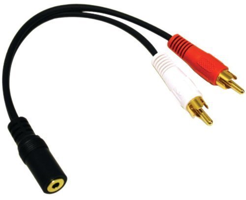 Product Cover 2 RCA Male and 3.5mm Stereo Female, 6 Inch Gold Plated Connector, Y-Cable CNE63102