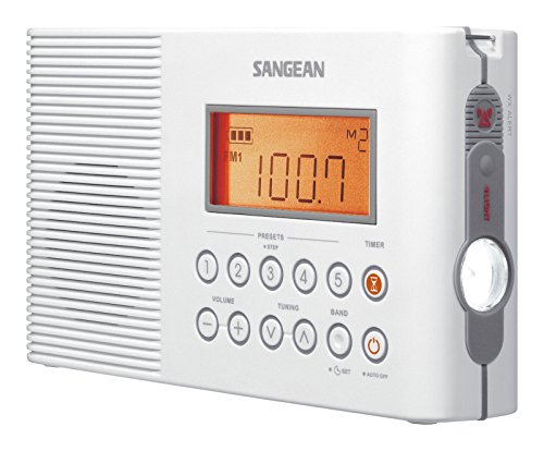 Product Cover Sangean H201 Portable AM/FM/Weather Alert Digital Tuning Waterproof Shower Radio