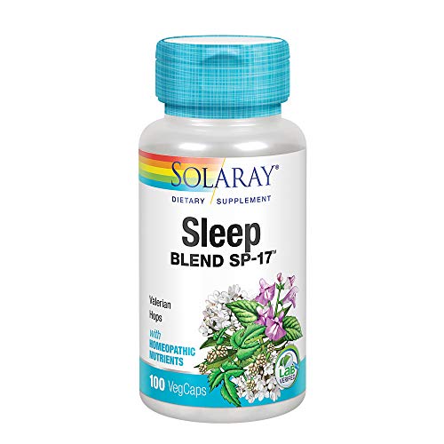 Product Cover Solaray Sleep Blend SP-17 | Herbal Blend w/Cell Salt Nutrients to Help Support Healthy Sleep & Relaxation | Non-GMO, Vegan | 100 Serv | 100 VegCaps