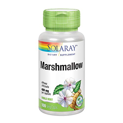 Product Cover Solaray Marshmallow Root 480 mg | Healthy Respiratory Function & Digestion Support | Non-GMO & Vegan | 100 VegCaps