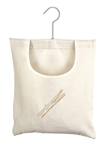 Product Cover Whitmor Canvas Clothespin Bag Hanging Storage Organizer