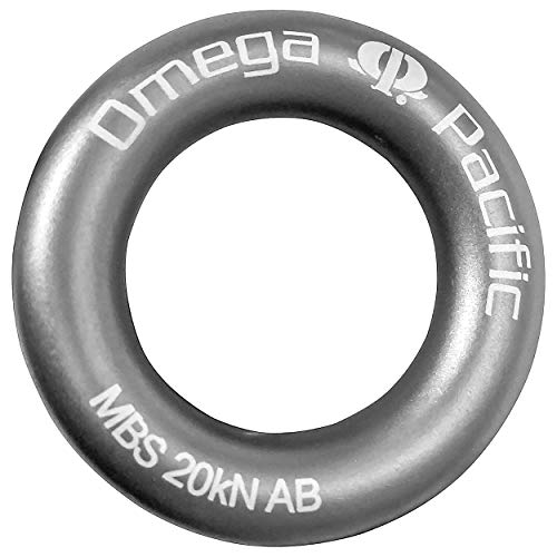 Product Cover Omega Pacific Rappel Ring, Gray, Forged Aluminum Aircraft Alloy for Bail-Outs and Rap Stations