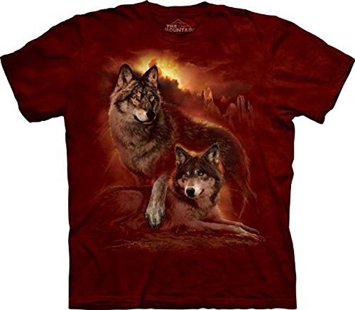 Product Cover The Mountain Wolf Sunset T-Shirt, 3X-Large, Maroon