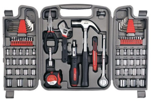 Product Cover Apollo Tools DT9411 79 Piece Multi-Purpose Tool Set with Sockets and Most Reached for Hand Tools in Storage Case