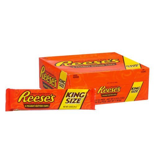 Product Cover REESE'S Peanut Butter Cups, Chocolate Candy, King Size (Pack of 24)