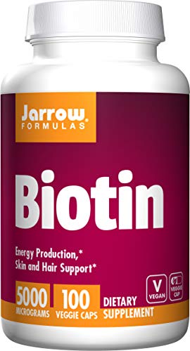 Product Cover Jarrow Formulas Biotin, Energy Production, Skin and Hair Support, 5000mcg, 100 Veggie Caps