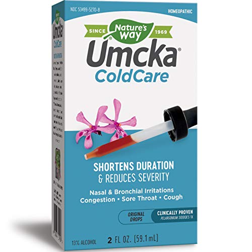 Product Cover Nature's Way Umcka ColdCare Shortens Duration & Reduces Severity, Original Drops, 2 Fluid Ounces (Packaging May Vary)