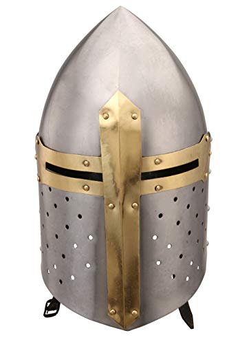 Product Cover Deco 79 36200 Metal Crusader Helmet Can Be Clubbed with Small Decorative Items, 13