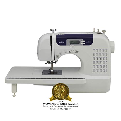 Product Cover Brother Sewing and Quilting Machine, CS6000i, 60 Built-In Stitches, 7 styles of 1-Step Auto-Size Buttonholes, Wide Table, Hard Cover, LCD Display and Auto Needle Threader