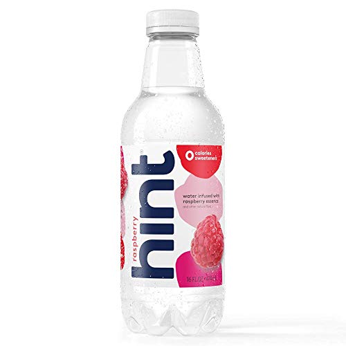 Product Cover Hint Water Raspberry, (Pack of 12) 16 Ounce Bottles, Pure Water Infused with Raspberry, Zero Sugar, Zero Calories, Zero Sweeteners, Zero Preservatives, Zero Artificial Flavors