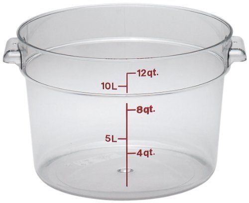 Product Cover Cambro RFSCW12135 Round Storage Container, 12 quart, Clear