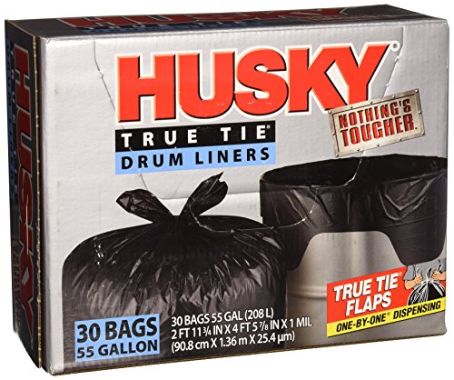Product Cover Husky HKK55030B True Tie 55-Gallon Drum Liners, 30-Count