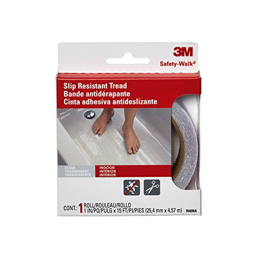 Product Cover 3M Safety 7640 Safety-Walk Tub and Shower Tread Tape, 1-Inch by 180-Inch, Clear
