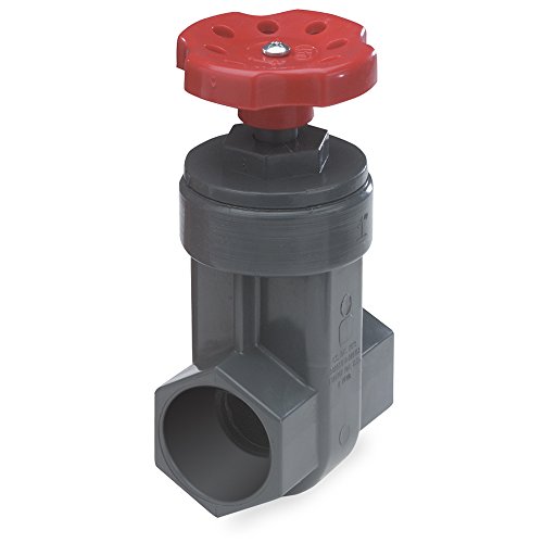 Product Cover NDS GVG-1000-S ProGuard Gate Valve, 1 in, IPS Hub, SCH 80 PVC, Gray Body, Handle, 1-inch, Red
