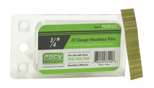 Product Cover GREX P6/20-2.5 23 Gauge 3/4-Inch Length Headless Pins (2,500 per box)
