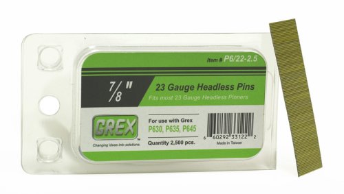 Product Cover GREX P6/22-2.5 23 Gauge 7/8-Inch Length Headless Pins (2,500 per box)