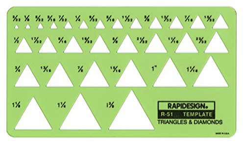 Product Cover Rapidesign Triangles and Diamonds Template, 1 Each (R51)