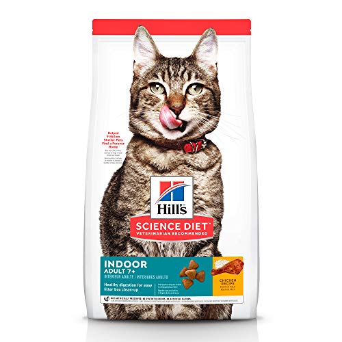 Product Cover Hill's Science Diet Dry Cat Food, Adult 7+ for Senior Cats, Indoor, Chicken Recipe, 3.5 lb Bag