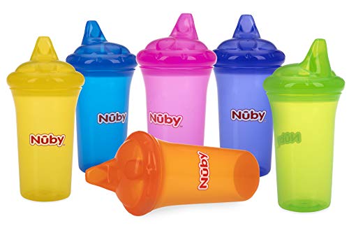 Product Cover Nuby No-Spill Cup with Dual-Flo Valve, Sippy Cup for Baby and Toddler, 9 Ounce, Colors May Vary