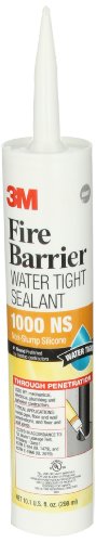 Product Cover 3M Fire Barrier Water Tight Sealant 1000 NS, Gray, 10.1 fl oz Cartridge