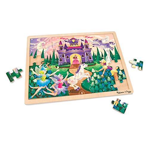 Product Cover Melissa & Doug Fairy Fantasy Wooden Jigsaw Puzzle With Storage Tray (48 pcs, Great Gift for Girls and Boys - Best for 4, 5 and 6 Year Olds)