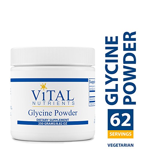 Product Cover Vital Nutrients - Glycine Powder - Healthy Memory and Cognitive Support - Vegetarian - 250 Grams per Bottle