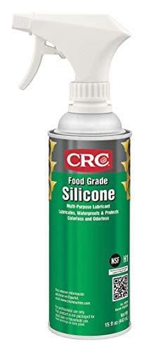 Product Cover CRC Food Grade Silicone Lubricant, 15 fl oz Non-Aerosol Spray Can, Clear/White