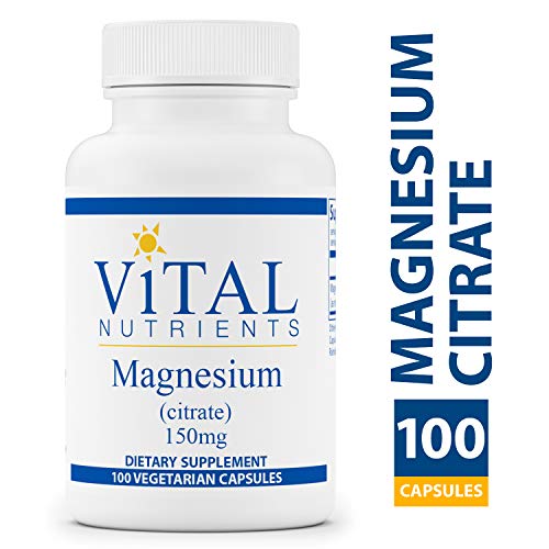 Product Cover Vital Nutrients - Magnesium Citrate 150 mg - Magnesium for Enhanced Absorption - Gluten Free, Vegan Formula - 100 Vegetarian Capsules per Bottle