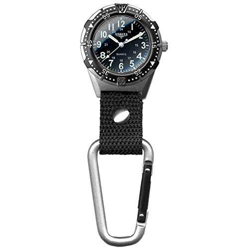 Product Cover Dakota Watch Company Men's Aluminum Backpacker Clip Watch, Black