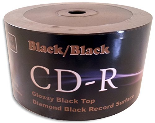 Product Cover Black/Black 52X 80-Min Double-Sided Colored CD-R 100-Pak (2 x 50-Pak)