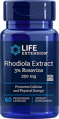 Product Cover Life Extension Rhodiola Extract (3% Rosavins) 250 Mg, 60 Vegetarian Capsules
