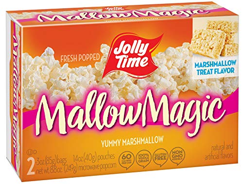 Product Cover JOLLY TIME Mallow Magic | Sweet Marshmallow Microwave Popcorn with Candy Coated Sugar Topping for an Easy Gourmet Treat (2-Count Box, Pack of 12)