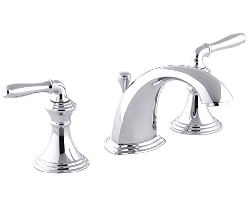 Product Cover KOHLER Devonshire 2-Handle Widespread Bathroom Sink Faucet with Metal Drain Assembly in Polished Chrome, K-394-4-CP