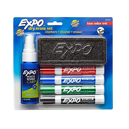 Product Cover EXPO Dry Erase Marker Starter Set, Chisel Tip, Assorted Colors, 6 Piece