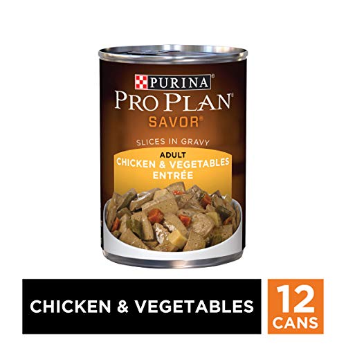 Product Cover Purina Pro Plan Gravy Wet Dog Food, SAVOR Slices in Gravy Chicken & Vegetables Entree - (12) 13 oz. Cans