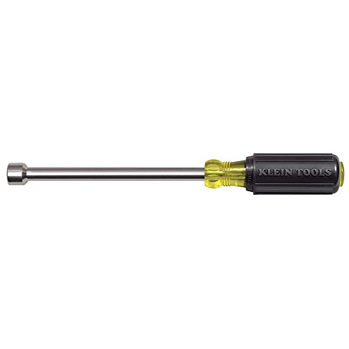 Product Cover 1/2-Inch Hex Magnetic Tip Nut Driver with 6-Inch Hollow Shaft and Cushion Grip Handle Klein Tools 646-1/2M