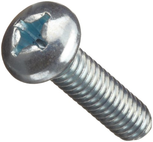 Product Cover Steel Machine Screw, Zinc Plated Finish, Pan Head, Phillips Drive, 3/4