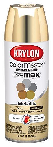 Product Cover Krylon K15151002 ColorMaster Paint + Primer, Metallic, Gold, 12 oz.