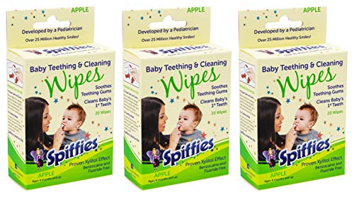 Product Cover Spiffies Tooth Wipes, Apple Flavor (Pack of 60)