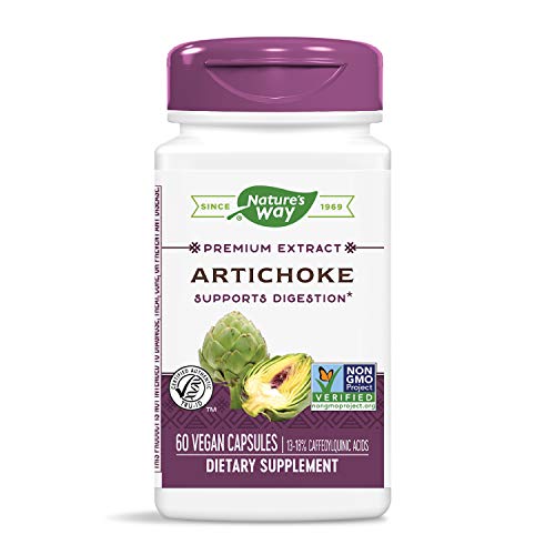 Product Cover Nature's Way Artichoke Leaf Extract, 13-18% Caffeoylquinic Acids, Dietary Supplement, 60 Vegan Capsules