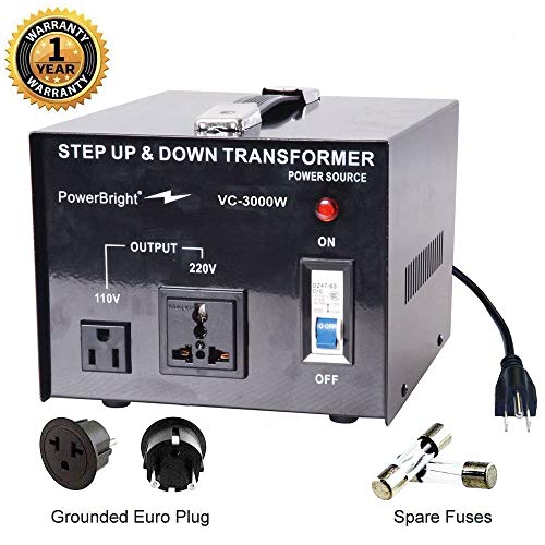 Product Cover PowerBright Step Up & Down Transformer, Power ON/Off Switch, Can be Used in 110 Volt Countries and 220 Volt Countries, Convert from 220-240 Volt to 110-120 Volt AND from 110-120 Volt to 220-240(3000W)