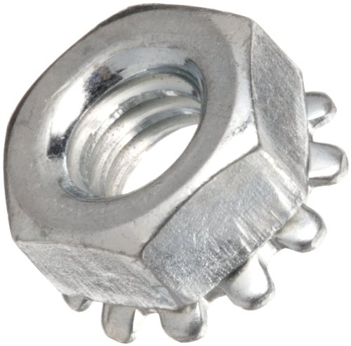 Product Cover Steel Hex Nut, Zinc Plated Finish, Right Hand Threads, #6-32 Threads (Pack of 100)