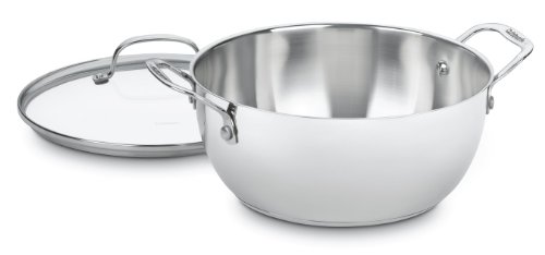 Product Cover Cuisinart 755-26GD Chef's Classic Stainless 5-1/2-Quart Multi-Purpose Pot with Glass Cover