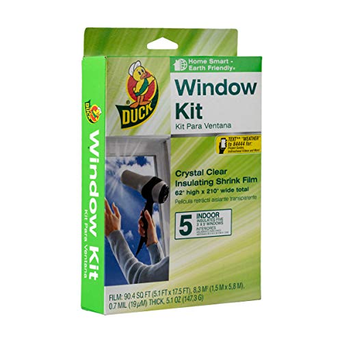Product Cover Duck Brand Indoor 5-Window Shrink Film Insulator Kit, 62-Inch x 210-Inch, 286217