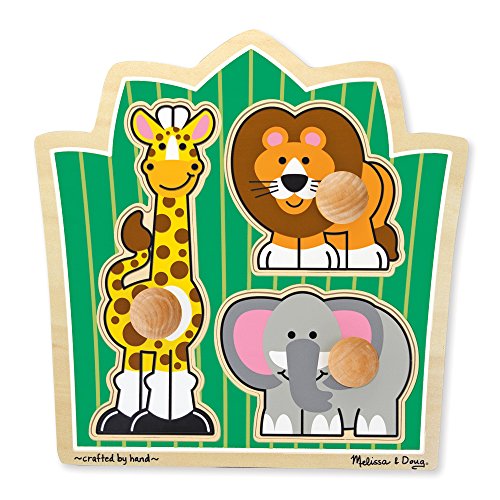 Product Cover Melissa & Doug Jungle Friends Safari Animals Jumbo Knob Wooden Puzzle