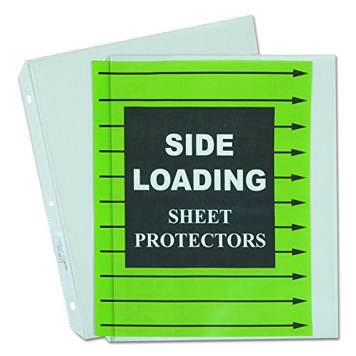 Product Cover C-Line Side Loading Heavyweight Polypropylene Sheet Protector, Clear, 11 x 8-1/2 Inches, Box of 50 (62313)