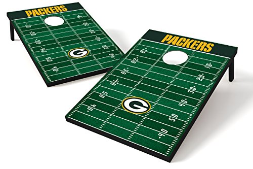 Product Cover Wild Sports Green Bay Packers NFL Cornhole Outdoor Game Set, 2' x 3' Foot - Recreational Series